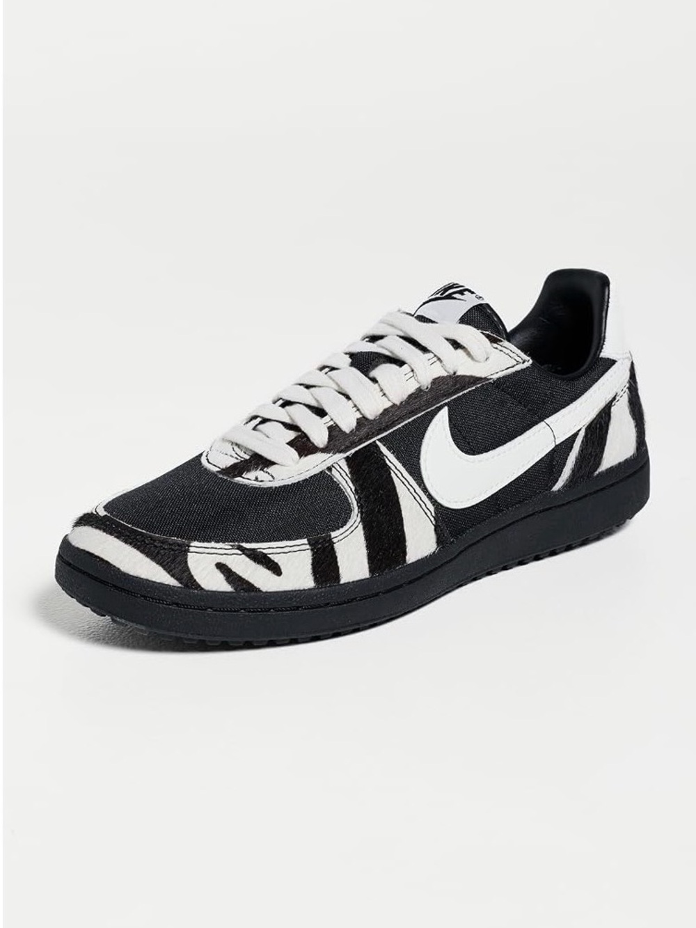 NWT Nike Field General Black & White Zebra-Print Hair Calf Low Top Sneaker